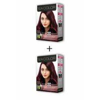 2X2 Tüp Krem Saç Boyası Seti Şarap Kızılı No:4.65