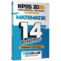 2026 KPSS Ortaöğretim Ön Lisans Genel Yetenek Matematik Tamamı Çözümlü 14 Deneme Yediiklim Yayınları