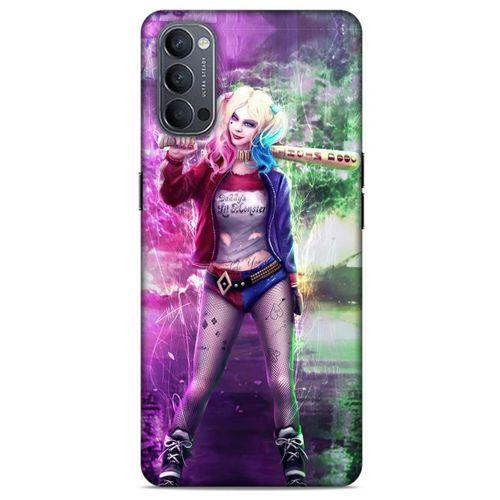 Oppo Reno 4 Uyumlu Kılıf Harley Quinn (30) Silicone Case Koyu kahverengi