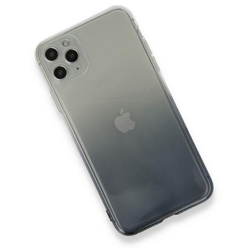 XD iPhone 11 Pro Max Kılıf Lüx Çift Renkli Silikon - Siyah