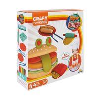 Çocuk Crafy Süper Burger Oyun Hamuru Seti 200 gr. 12 Parça