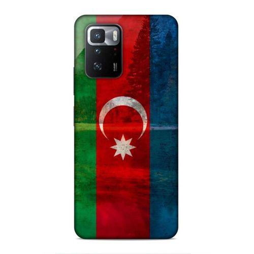 Xiaomi Poco X3 GT Uyumlu Kılıf Azarbaijan (43) Thin Fit Kılıf Bayrak Manzara