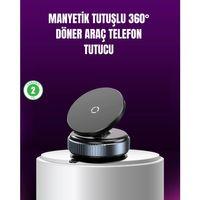 Araç İçi Manyetik Telefon Tutucu 360° Döner Vakumlu Stand