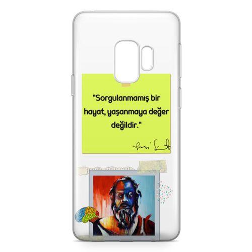 Samsung Galaxy S9 Kılıf Caps Sokrates Hayat Arka Kapak Koruma Desenli Full Koruyucu