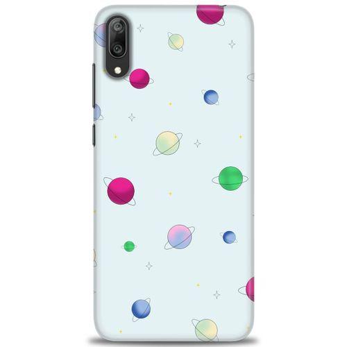 Huawei Y7 Prime 2019 Kılıf HD Baskılı Kılıf - Gezegenler Çizim + Tam Ekran Koruyucu