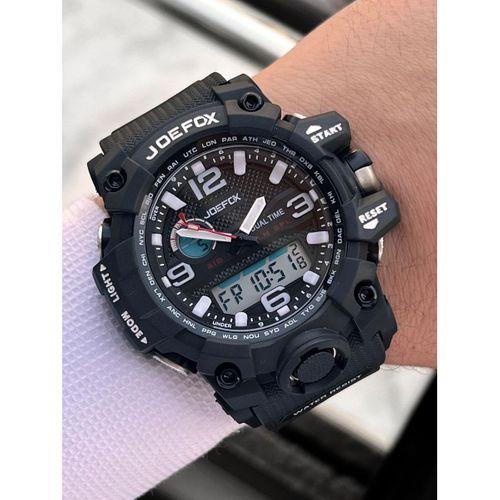 Joefox Digital Ve Analog 2 Yıl Garantili Kronmetre+Takvim+Alarm+Aydınlatma Erkek Kol Saati JOE.BK15