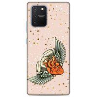 Lopard Samsung Galaxy S10 Lite Uyumlu Kılıf Tattoo's (27) Tasarımlı Kılıf Kalp Dövmesi