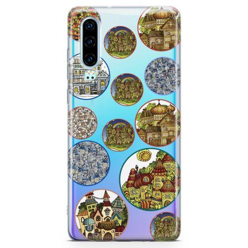 Huawei P30 Kılıf Ev Dekorasyonları Arka Kapak Koruma Desenli Full Koruyucu
