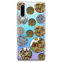 Huawei P30 Kılıf Ev Dekorasyonları Arka Kapak Koruma Desenli Full Koruyucu