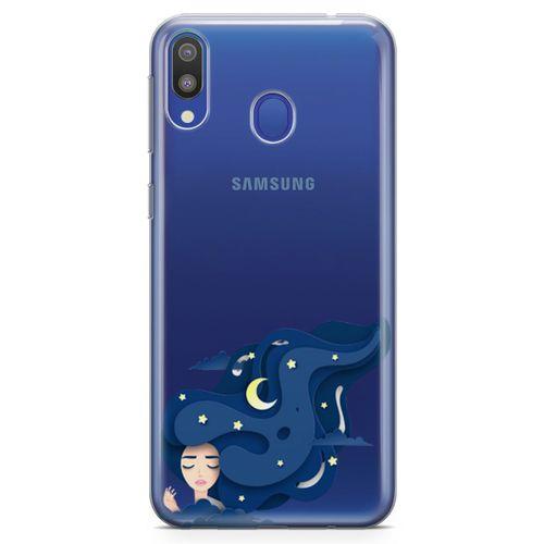 Samsung Galaxy M20 Kılıf Origami Kadın Arka Kapak Koruma Desenli Full Koruyucu