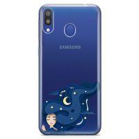 Samsung Galaxy M20 Kılıf Origami Kadın Arka Kapak Koruma Desenli Full Koruyucu