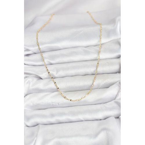 CM 14K Gold Renk Pirinç Gemi Zinciri Model Kadın Kolye