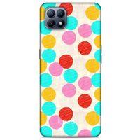 Huawei P40 Lite Kılıf Pastel Renkler (30) Silicone Case Turkuaz Pembe