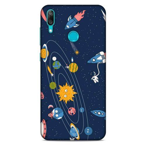 Huawei Y7 Prime 2019 Uyumlu Kılıf Mavi Delisi (28) Arka Kapak Ufo