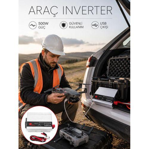 Araçtan Ev Tipi Priz 500w Kullanımı İnvertör