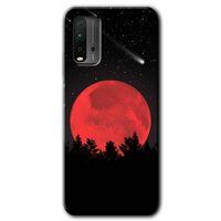 MRCİLETİSİM Poco M3 Kılıf HD Desen Baskılı Arka Kapak + Temperli Cam - Kanlı Ay