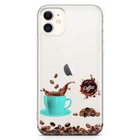 Apple iPhone 11 Kılıf Coffe Time Arka Kapak Koruma Desenli Full Koruyucu