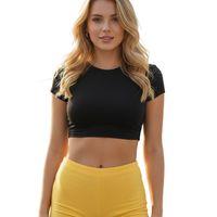 Crop Kısakollu Body Siyah Renk