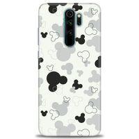 Xiaomi Redmi Note 8 Pro Kılıf HD Baskılı Kılıf - Siyah Mickey + Tam Ekran Koruyucu