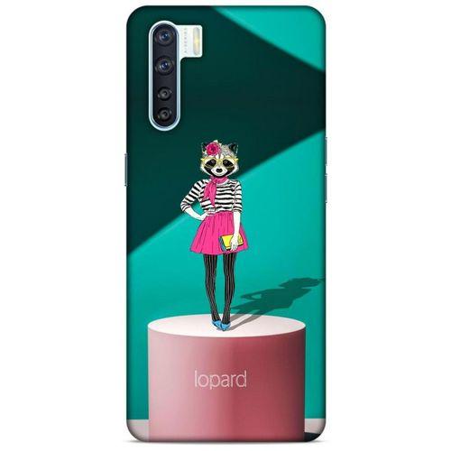 Oppo A91 Kılıf FunnyMaX (10) Full Koruma Kılıfı Yeşil Pembe