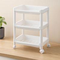 3 Katlı Tekerlekli Sepet Organizer Raf - 352x220x480 mm