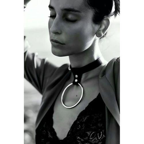 Büyük Halka Detaylı Şık Choker - APFT400