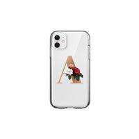 iPhone 11  A Harfi Desenli Şeffaf Telefon Kılıfı