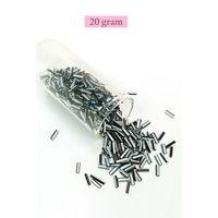 Uzun Boru Kesme Boncuk Çap 2mm Uzunluk 10 mm - 20 Gram - Siyah Beyaz - BNC251