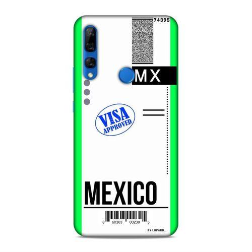 Huawei Y9 Prime 2019 Kılıf Uçak Bileti Mexico Arka Kapak Koruma Desenli Full Koruyucu