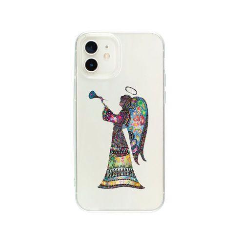 iPhone 12 Mini Mandala Melek Kız Premium Şeffaf Telefon Kılıfı