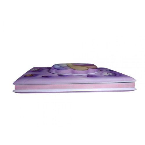 LİNEA PUFFY KABARTMA YÜZEY ( 14*20 CM) 80 YAPRAK RENKLİ ÇİZGİLİ HATIRA DEFTERİ ( Violet Unicorn )