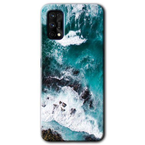 Realme 7 Pro Kılıf HD Desen Baskılı Arka Kapak - Deniz Kıyısı + Kırılmaz Cam