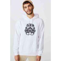 Storm Trooper Baskılı Beyaz Erkek Kapşonlu Sweatshirt