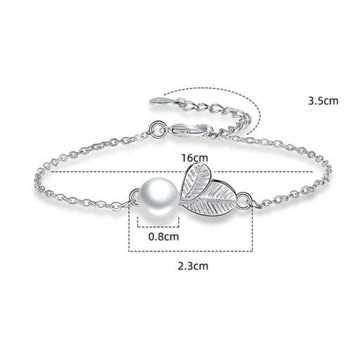 Modasteps 925 Ayar Yüksek Kalite Zirkon Çiçek İnci Bileklik