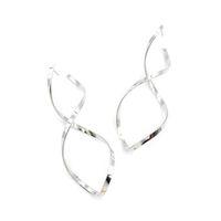 Dalgalı Küpe - Gümüş