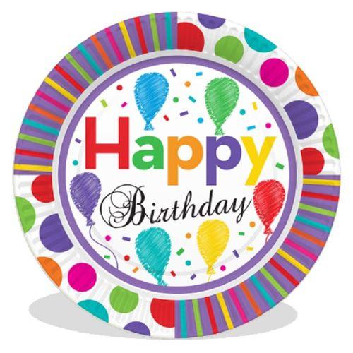 TABAK RADİANT HAPPY BİRTHDAY 8'Lİ
