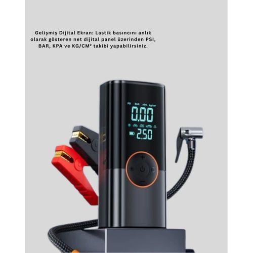 Akü Takviye Cihazı Jump Starter Ve Dijital Hava Kompresörü