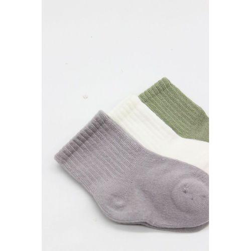 Bistyle Koala Boy 3'lü Penye Soket Çorap 10133 Gri