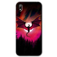 Huawei Y5 2019 Kılıf HD Desen Baskılı Arka Kapak + Temperli Cam - Dragon Night