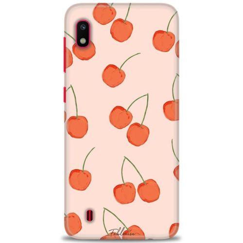 Samsung Galaxy A10 Kılıf HD Baskılı Kılıf - Büyük Kirazlar + Tam Ekran Koruyucu