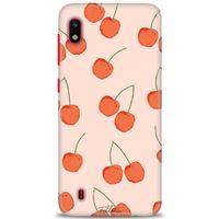 Samsung Galaxy A10 Kılıf HD Baskılı Kılıf - Büyük Kirazlar + Tam Ekran Koruyucu