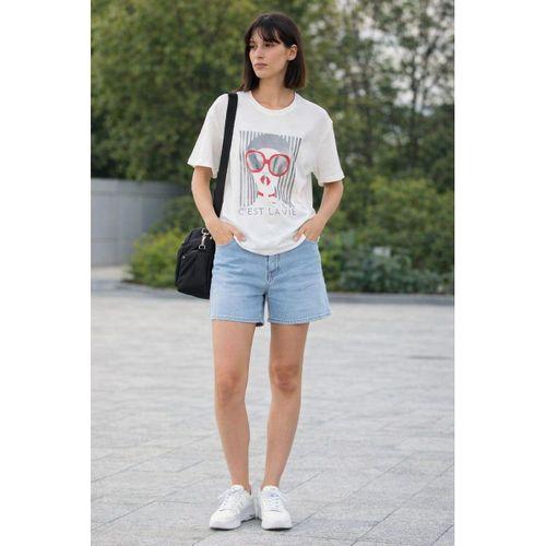 ALEXANDERGARDI Baskılı Siyah Kadın T-shirt