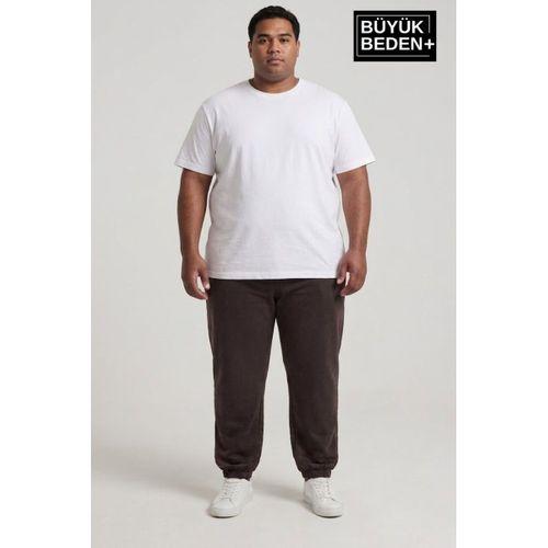 Erkek Büyük Beden Paça Lastikli İki İplik Rahat Kalıp ince Eşofman Altı SPR26BEA951