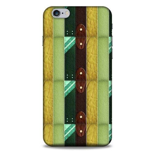 Apple Iphone 6S Plus Kılıf Patchwork (15) Antişok Kılıf Yeşil Kahve