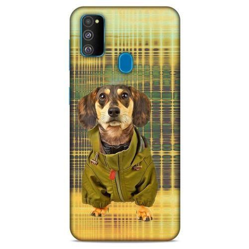 Samsung Galaxy M30s Kılıf Köpek Kıyafetleri (35) Fit Design Kılıf Beagle Palto