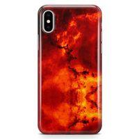 Apple iPhone XS Kılıf Red Night Arka Kapak Koruma Desenli Full Koruyucu