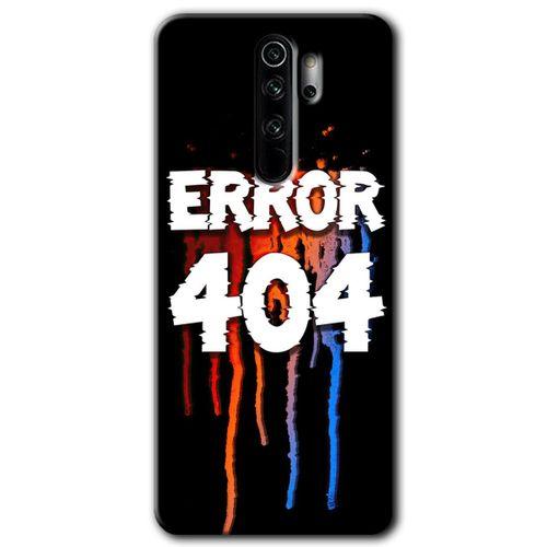 MRCİLETİSİM Xiaomi Redmi Note 8 Pro Kılıf Baskılı Kapak - 404 Error + 5D Tam Kaplayan Cam