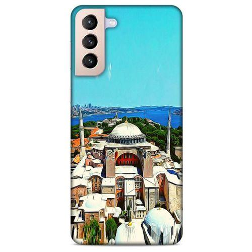 Lopard Samsung Galaxy S21 Plus Uyumlu Kılıf Dünya Mimarisi (10) Full Koruma Kılıfı