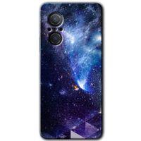 MRCİLETİSİM Huawei Nova 9 SE Kılıf HD Desen Baskılı Arka Kapak+Temperli Cam - Galaksi