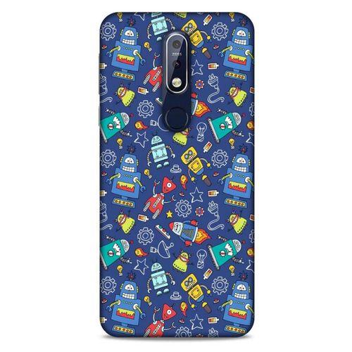 Retro (7) Desen Telefon Kılıfı Renkli Nokia 7.1 Kılıf